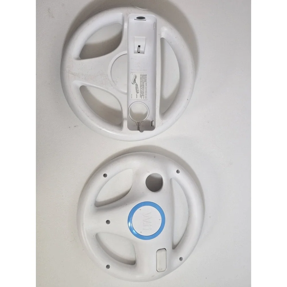 2x Genuine OEM Mario Kart Racing Steering Wheel - Nintendo Wii - Game Controller